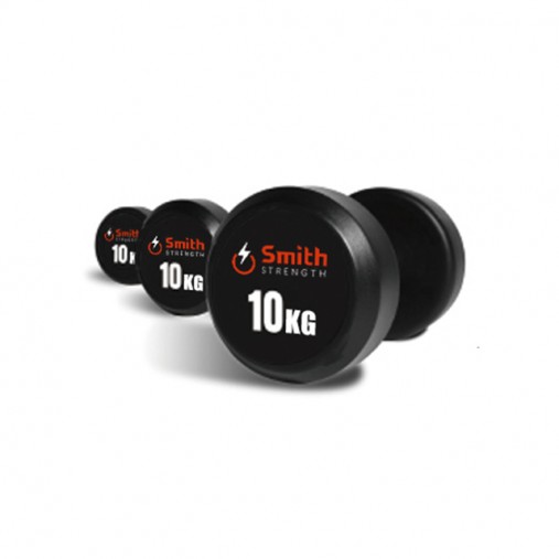 Набор обрезиненных гантелей Smith Strength (пара) от 2,5 до 25кг, шаг 2,5кг