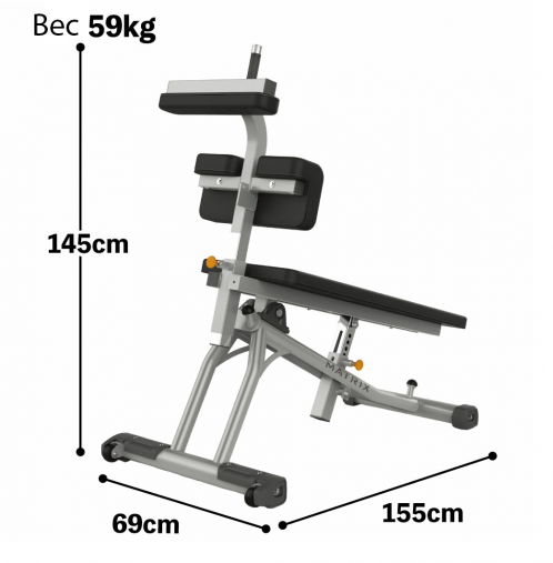 Регулируемая скамья для пресса Matrix Magnum MG-A77 черная