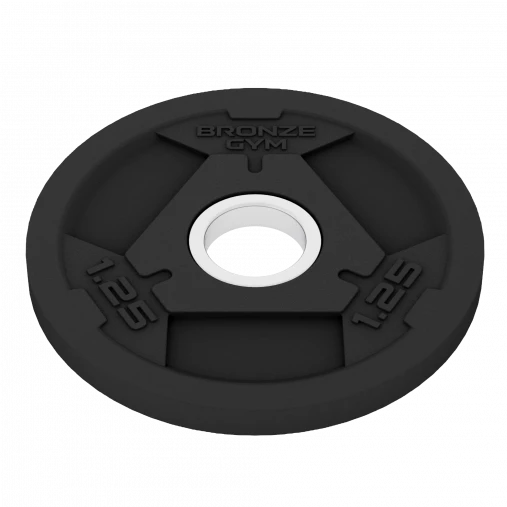 Диск олимпийский BRONZE GYM обрезиненный 1,25 кг с тремя хватами