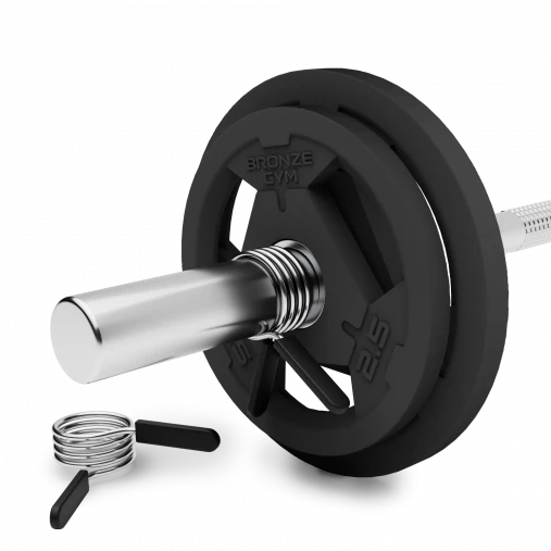 Диск олимпийский BRONZE GYM обрезиненный 2,5 кг с тремя хватами