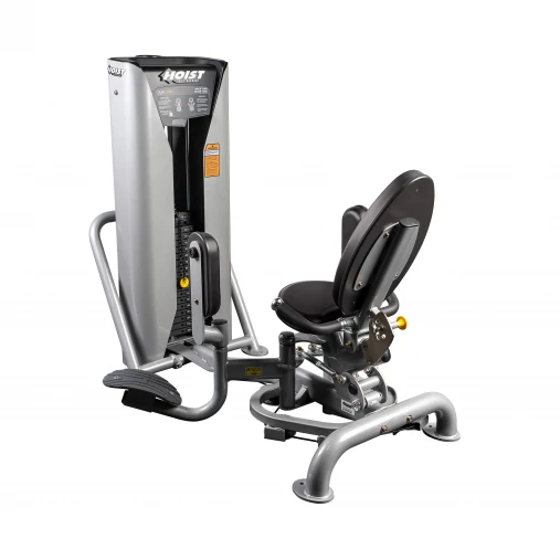 Приводящие, Отводящие ног HOIST HD-3800 грузоблочный тренажер со стеком 82 кг (цвет рамы: платиновый / подушки: черные)