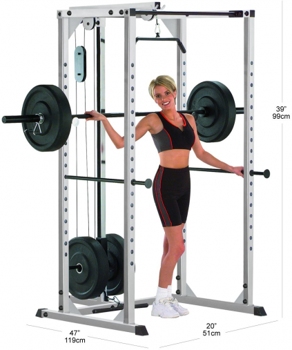 Классическая рама для приседов Body-Solid GPR78 с верхней тягой GLA78 в комплекте