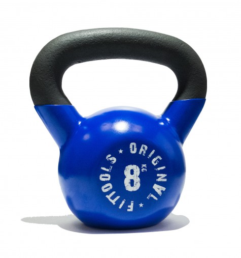 Гиря 8 кг обрезиненная синяя OFT