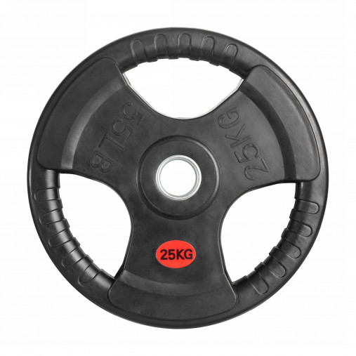 Диск олимпийский 51 мм. обрезиненный 25 кг. VictoryFit