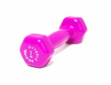 Гантель в виниловой оболочке 1 кг Original Fit.Tools ярко-пурпурная