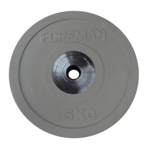Диск бампированный обрезиненный цветной FOREMAN FM/BM-5KG-GY, вес: 5 кг