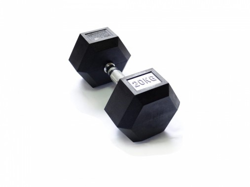 Гантель 20 кг гексагональная ZSO обрезиненная