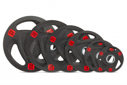 Диск 51 мм. NEO полиуретановый с 3-мя хватами VictoryFit олимпийский 20 кг