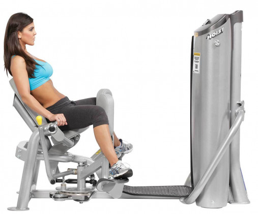 Приведение ног сидя Hoist RS-1406 грузоблочный тренажер, серебряный/черный