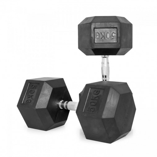 Гантель 50 кг гексагональная VictoryFit VF-H500 обрезиненная