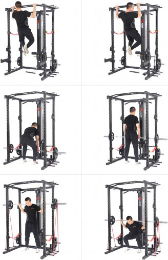 Силовая рама многофункциональная для тренировки со штангой REBEL PR78