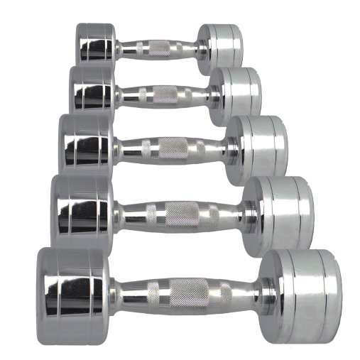 Набор хромированных гантелей 1-10 кг (10 пар) Aerofit AFCD1-10