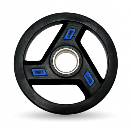 Диск обрезиненный с 3-мя хватами 2,5 кг UNIX Fit PRO, 51 мм, олимпийский, синий