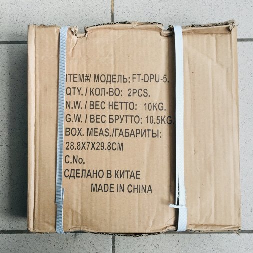 Диск олимпийский полиуретановый черный с четырьмя хватами 5 кг Original Fit.Tools ф50 мм