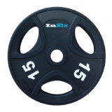 Диск обрезиненный INEX GRP-N с 3 отверстиями, вес 15 кг   