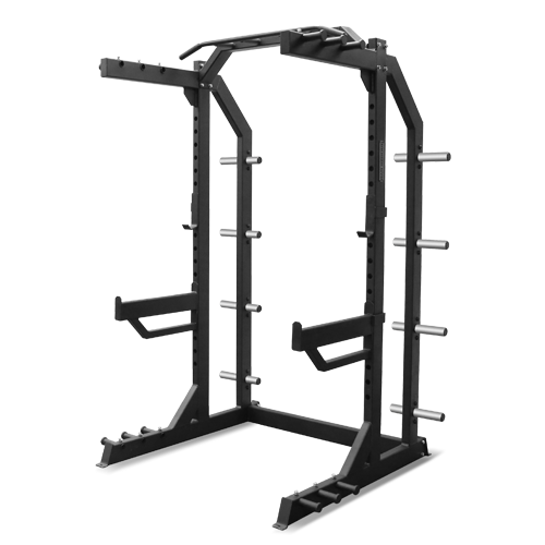 Силовая полурама BRONZE GYM AL-318 для приседов и занятий со штангой + турник