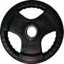 Диск обрезиненный черный, тройной хват, D 51 мм, 10 кг