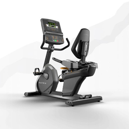 Горизонтальный велотренажер Matrix Performance. Консоль LED