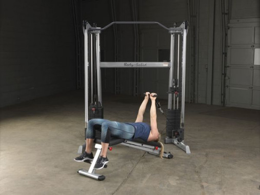 Сдвоенная блочная стойка / Кроссовер угловой Body-Solid GDCC200 со стеками 72.5 кг