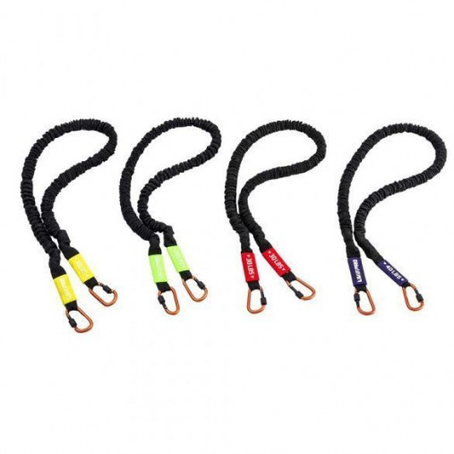 Амортизатор в рукаве с карабином LIVEPRO Resistance Tube высокое сопротивление, черный/красный