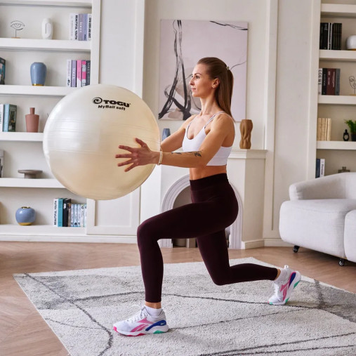 Гимнастический мяч TOGU My Ball Soft 65 см белый перламутровый