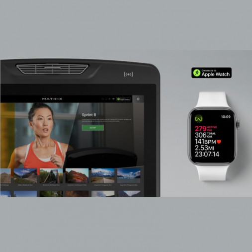 Вертикальный велотренажер Matrix Performance. Консоль Touch