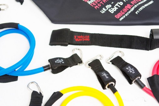 Набор эспандеров трубчатых (6 шт.) и аксессуаров в сумке Original Fit.Tools