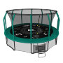 Батут каркасный UNIX line 12 ft (3.66 м) SUPREME GAME (green) с внутренней защитной сетью, зеленый