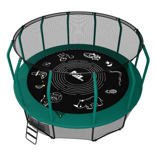 Батут каркасный UNIX line 12 ft (3.66 м) SUPREME GAME (green) с внутренней защитной сетью, зеленый Батут каркасный UNIX line 12 ft (3.66 м) SUPREME GAME (green) с внутренней защитной сетью, зеленый