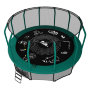 Батут каркасный UNIX line 12 ft (3.66 м) SUPREME GAME (green) с внутренней защитной сетью, зеленый
