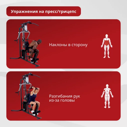 Силовой мультицентр Body Solid G3S со встроенным стеком 73 кг.