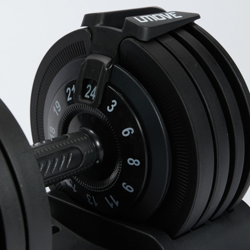 Регулируемая наборная гантель Umove 3-24 кг (диапазон 3, 6, 8, 9, 11, 13, 15, 17, 18, 19, 21 и 24 кг) арт. RUMF7070