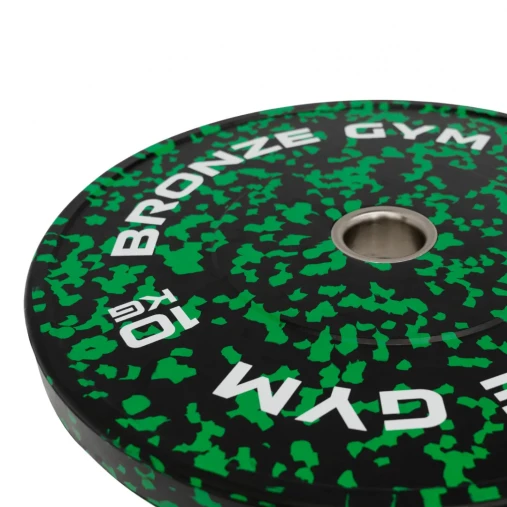 Диск бамперный BRONZE GYM камуфляж зеленый 10 кг арт. BGBMC10