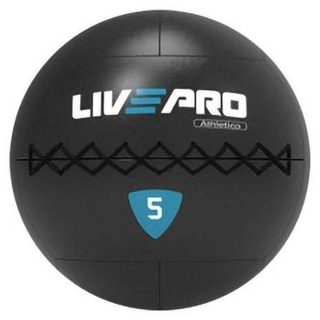 Медбол LIVEPRO Wall Ball PRO 5 кг, черный/синий