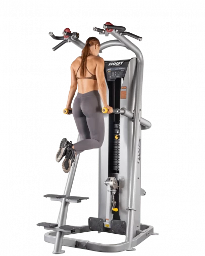 Подтягивание, отжимание с помощью, на прямых ногах. Гравитрон HOIST ROC-IT RS-1700 черный