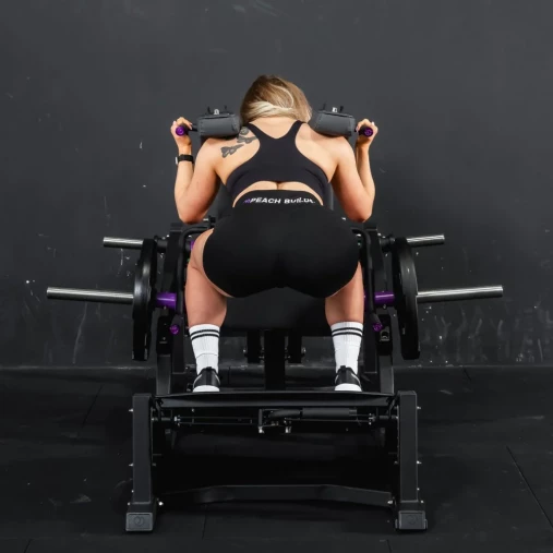 Тренажер Гак V-присед серии Peach Builder PB311 (нагружаемый дисками 50 мм)